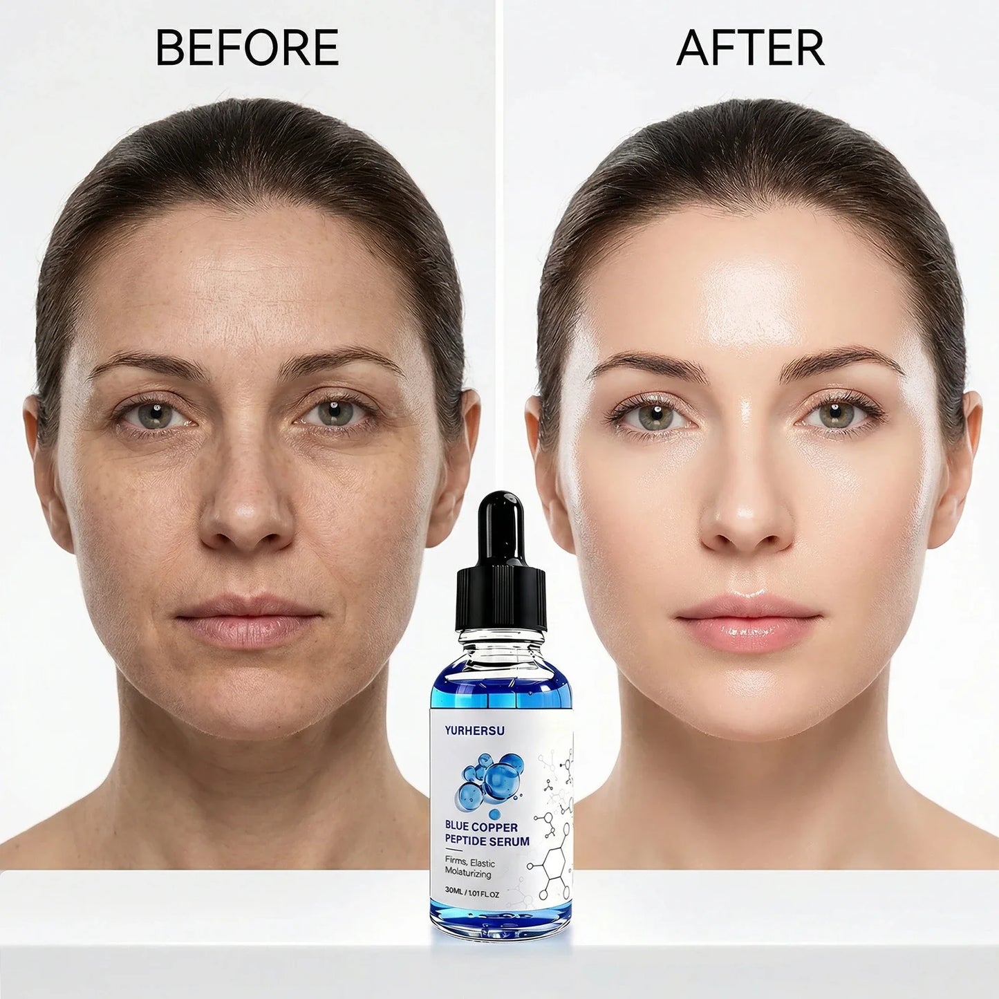 Blue Copper Peptide GHK-Cu Facial Serum – Firming & Moisturizing