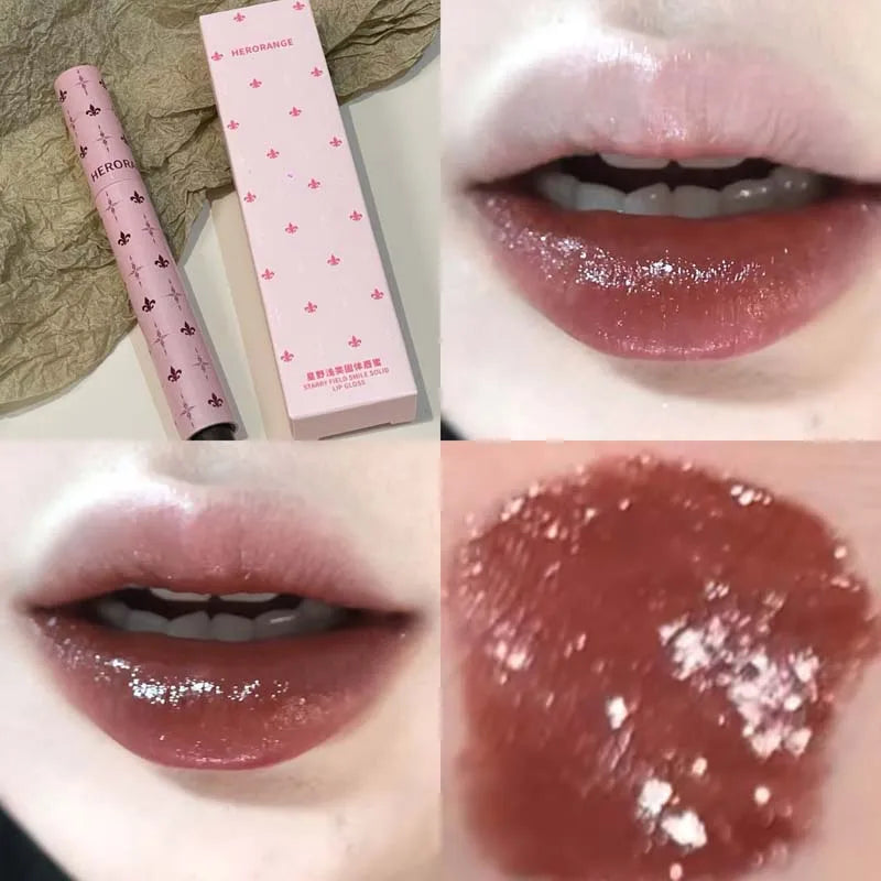 HERORANGE Shimmering Jelly Lip Gloss | K-Beauty Mirror Shine