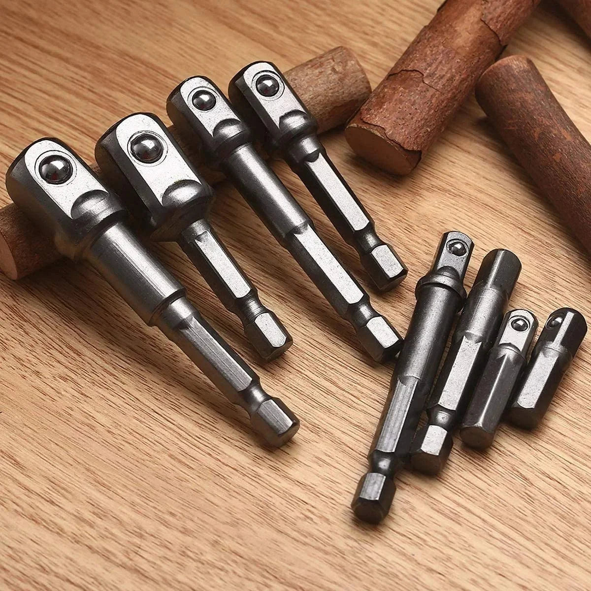 New Drill Socket Adapter 1/4 3/8 1/2 Size Hex Shank Square Head Drill Bit Impact Drill Extension Drill Bits Bar Socket Adapter Peaceful Pleasures Health and Wellness
