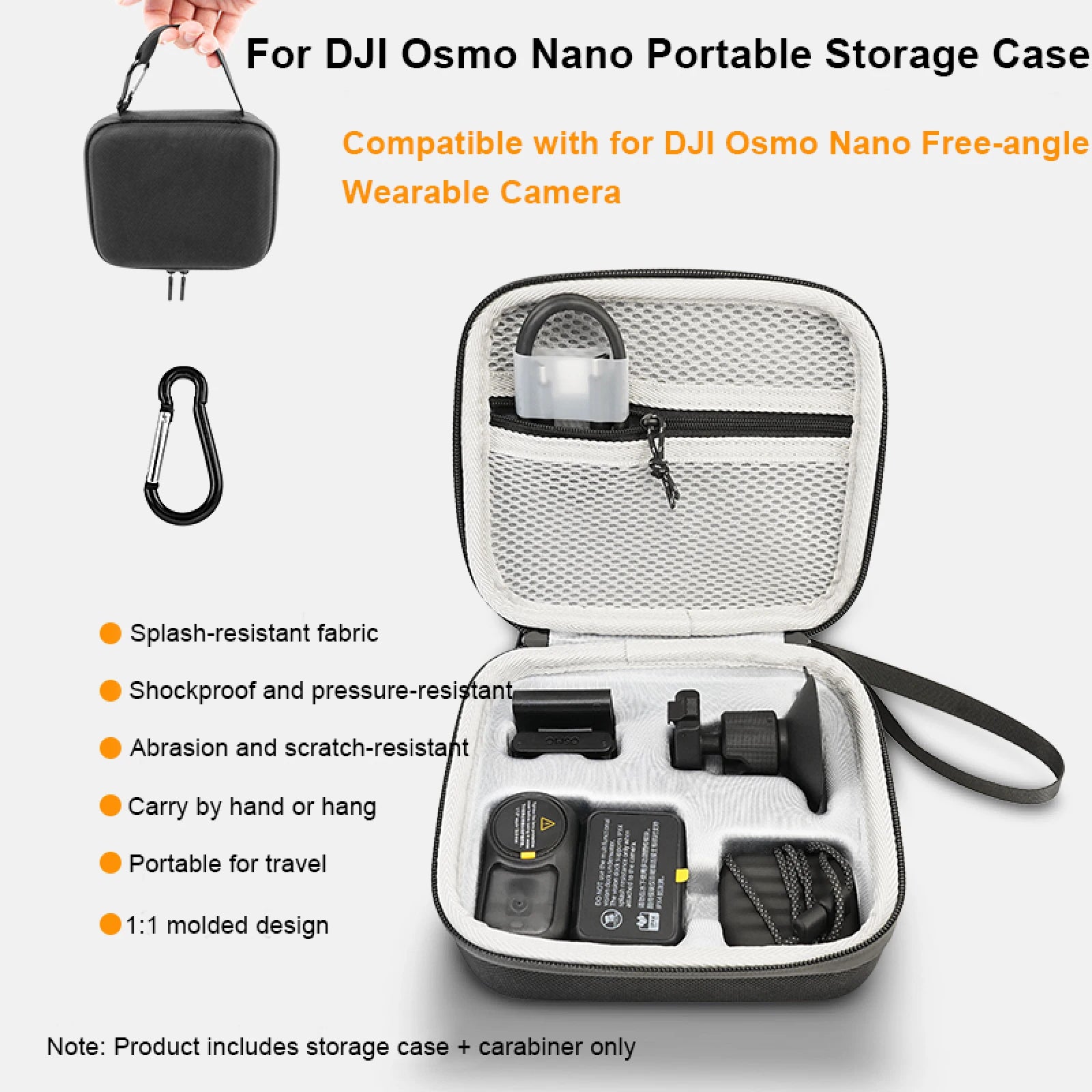 Portable Mini Case For DJI Osmo Nano Oxford Cloth + EVA + Lycra Waterproof Organizer Bag Storage Case Protection Accessories Peaceful Pleasures Health and Wellness