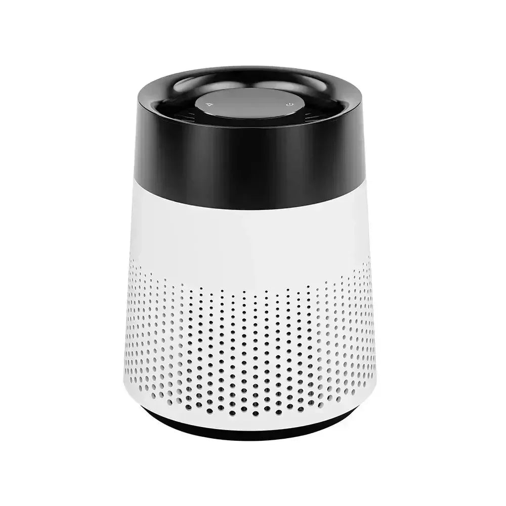 Mini Desktop Air Purifier with HEPA Filter Negative Ion Odor Removal Low Noise for Home Office Car Use Peaceful Pleasures Health and Wellness White