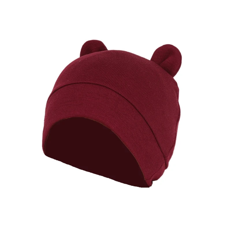 Infant Cotton Baby Bonnet Hospital Hat | Soft Solid Color 0-24M