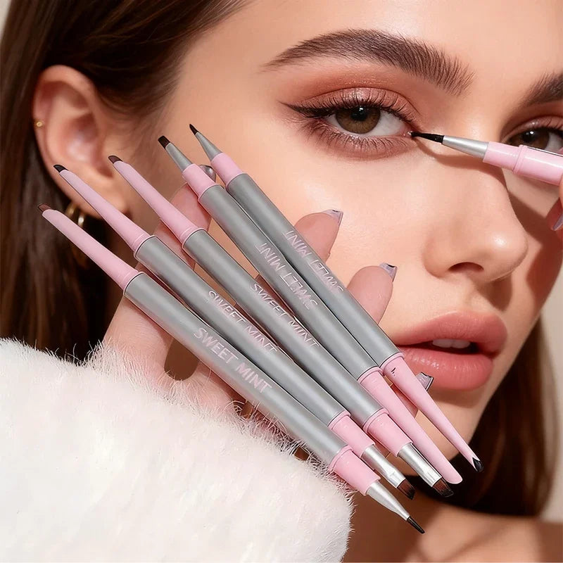 2-in-1 Waterproof Gel Eyeliner Pencil with Brush | Ultra Fine Tip