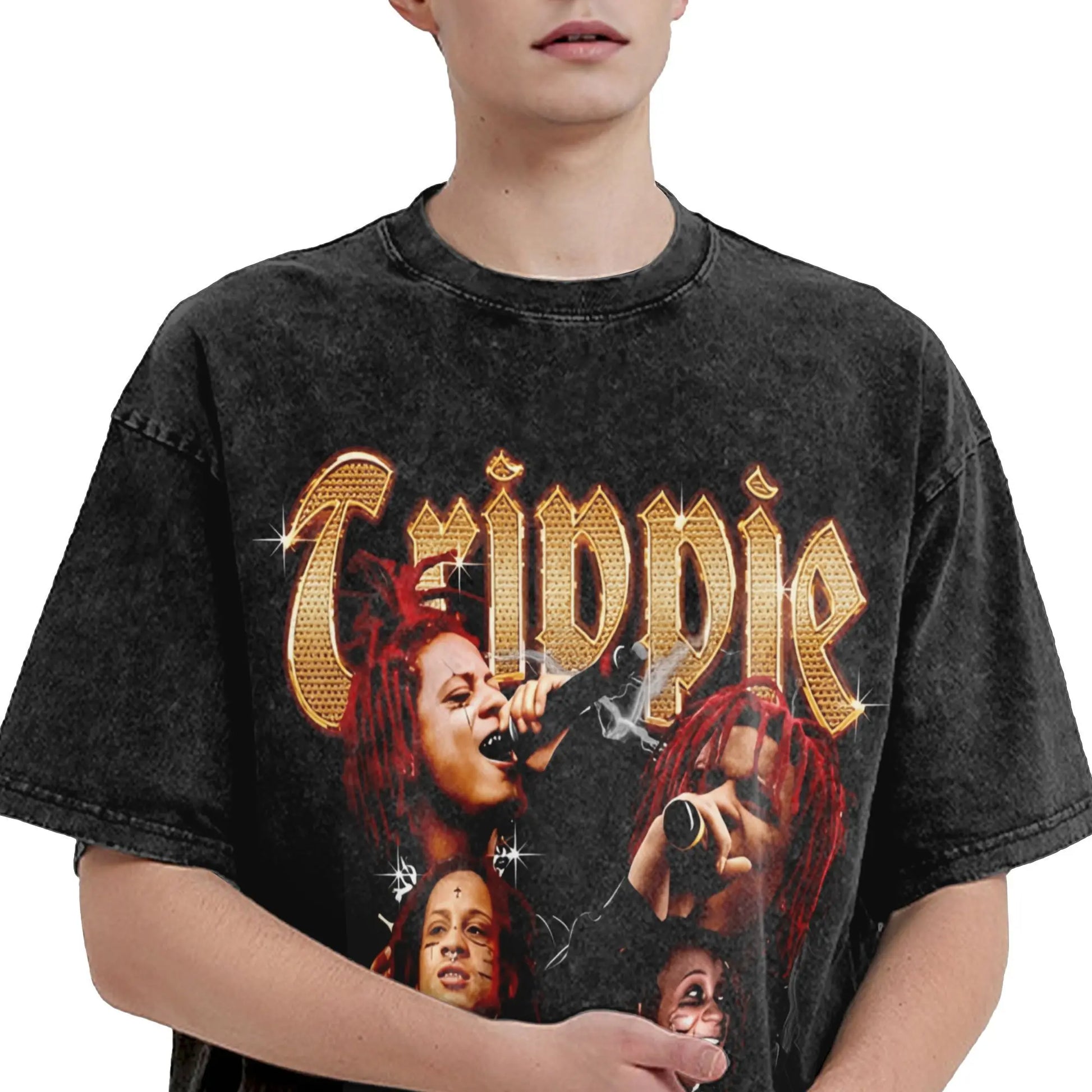 Trippies T Shirt Summer Red Hair Redds Y2K Funny T-Shirts Cotton Hip Hop Tee Shirt For Men Short Sleeves Loose Top Tees Peaceful Pleasures Health and Wellness
