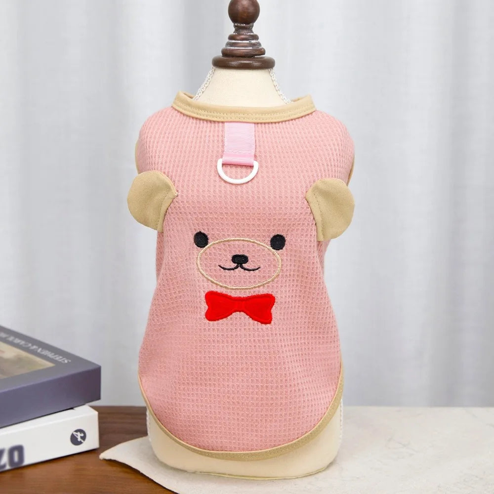 Cartoon Print Dog & Cat Vest | Breathable Mesh Sun Protection