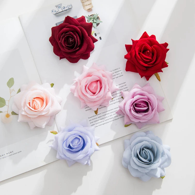 Silk Rose Artificial Flower Heads – Wedding, DIY & Home Decor
