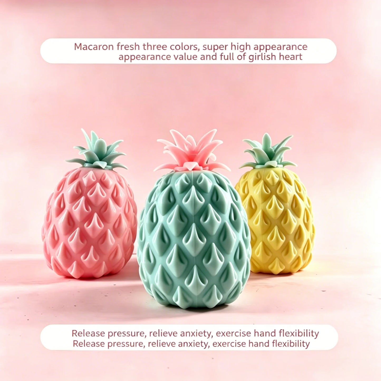 Pineapple Stress Relief Ball Soft Squeeze Toys Water Feeling Squishy Sensory Toys Water Beads Squeeze Fidget Toy Anti Anxiety Peaceful Pleasures Health and Wellness