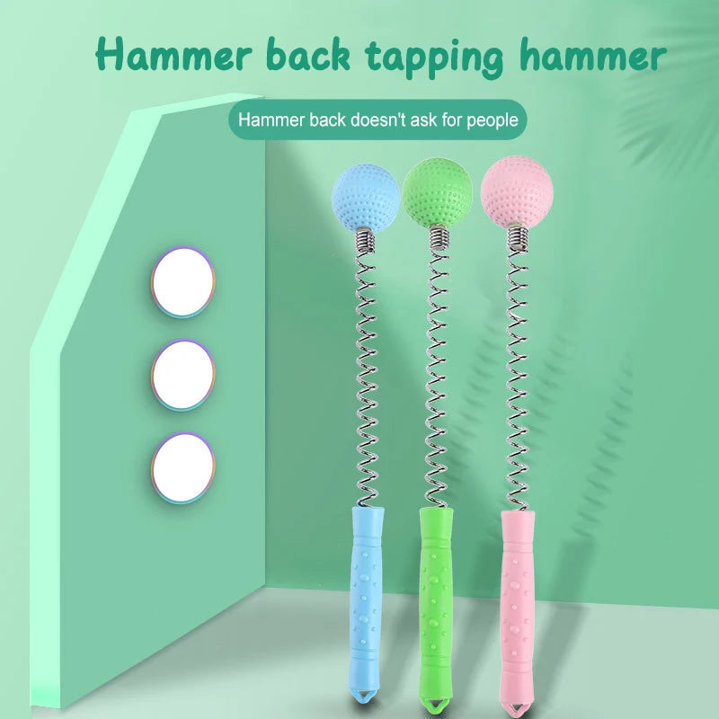 Manual Massage Hammer Stick Ball Body Massager Spring Elastic Knock Shoulder Arm Leg Hip Waist Whole Massage Tool Peaceful Pleasures Health and Wellness