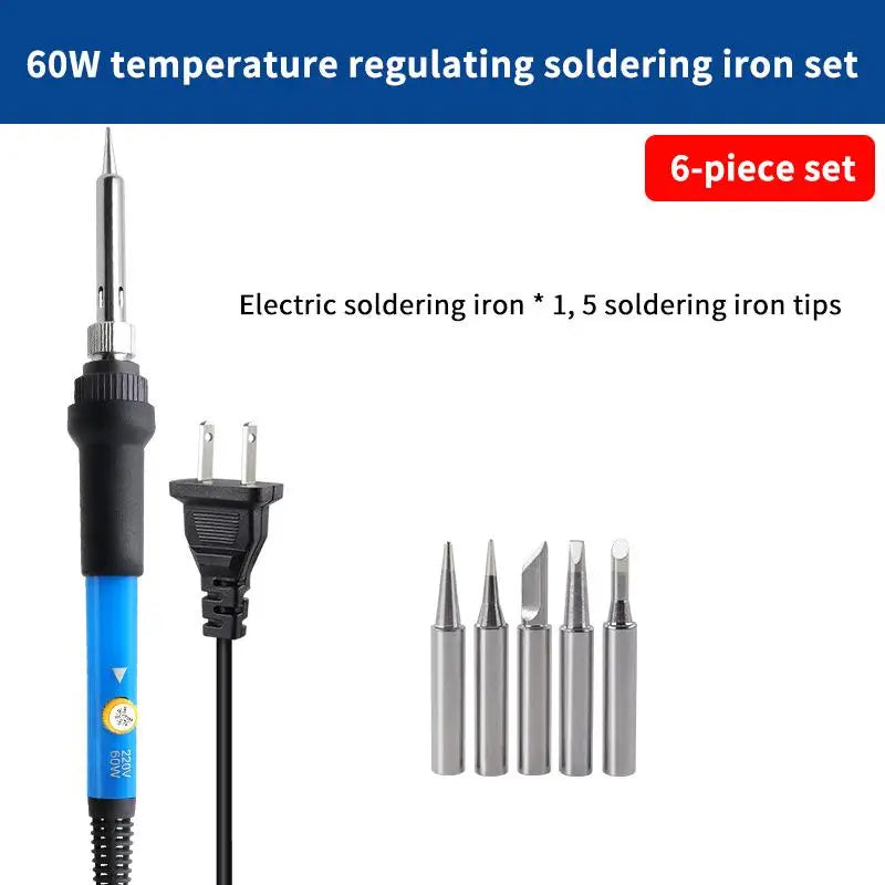 60W Adjustable Electric Soldering Iron Kit – 110V/220V