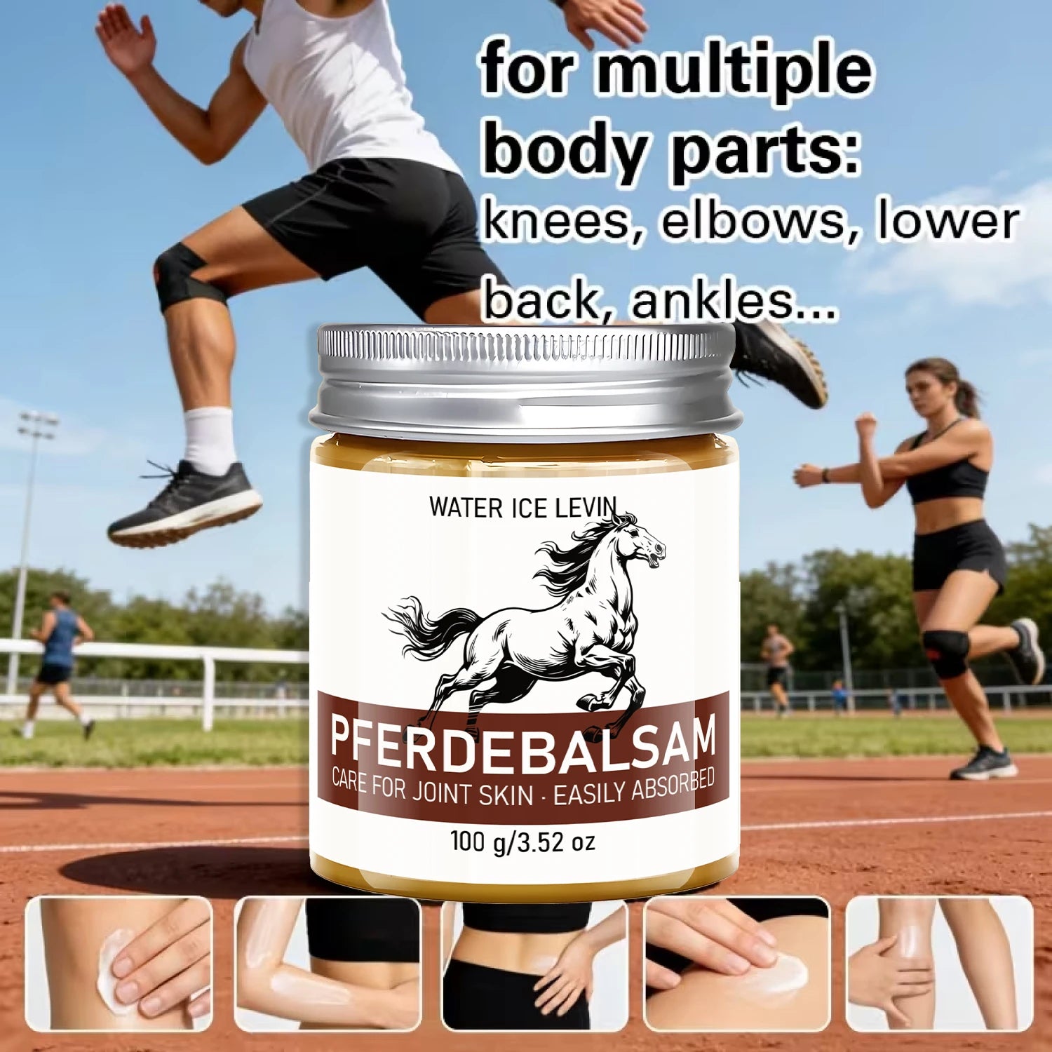 Knee & Foot Massage Cream | Soothing Body Cream with Hyaluronic Acid 100g Peaceful Pleasures Health and Wellness