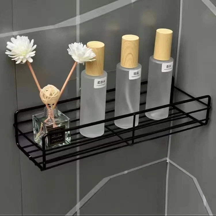 Wall Mounted Iron Corner Bathroom Shelf & Organizer Rack