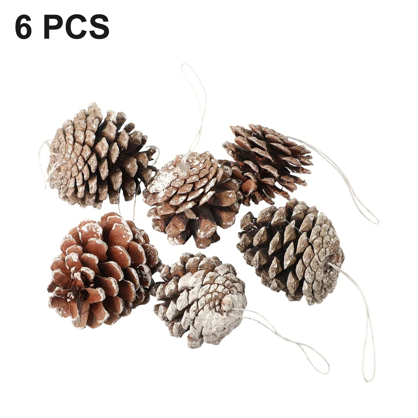 6-Pack Christmas Pine Cone Ornaments 5cm | Wreath & Tree Decor