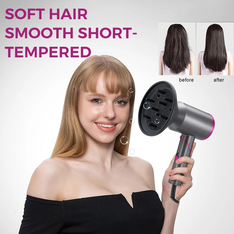Professional Ionic Travel Hair Dryer 1200W High-Speed Motor 3-Speed Concentrator Nozzle All-in-One Styler Peaceful Pleasures Health and Wellness