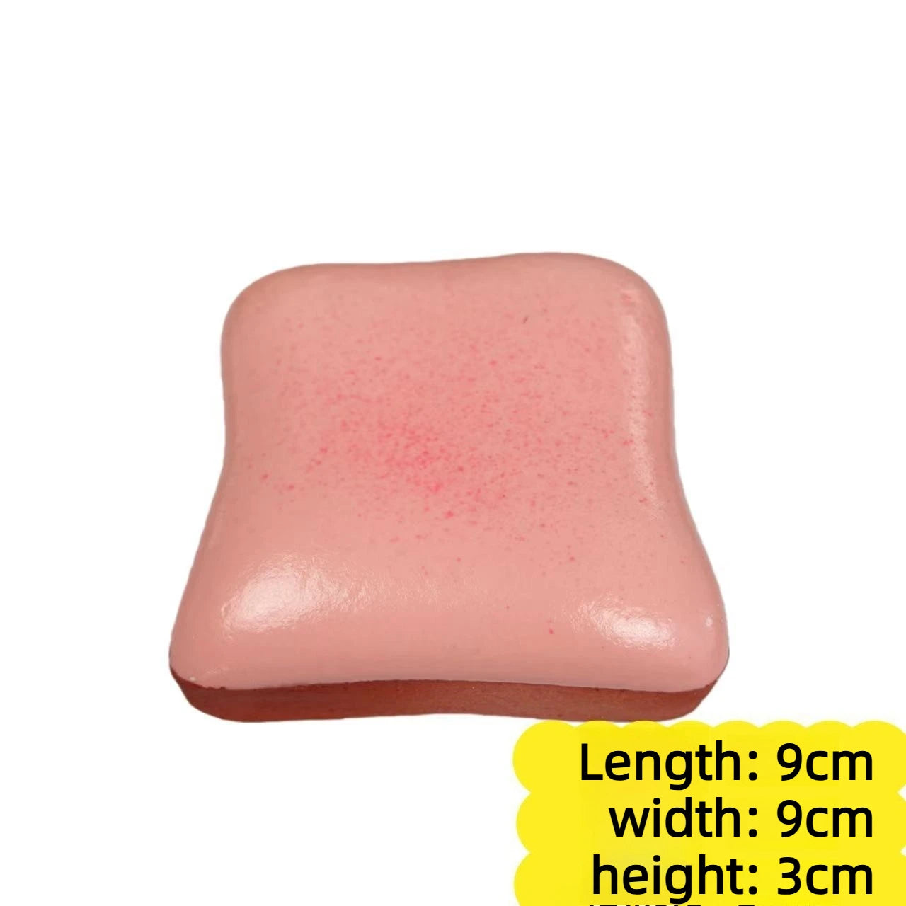 Cream Toast Squishy Stress Relief Toy – Slow Rebound Silicone
