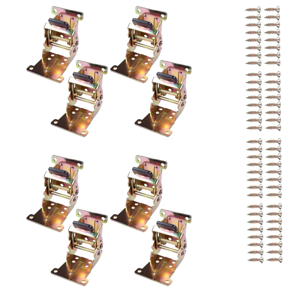 4-Pack Self-Locking Folding Hinges 180° Heavy Duty Table Brackets