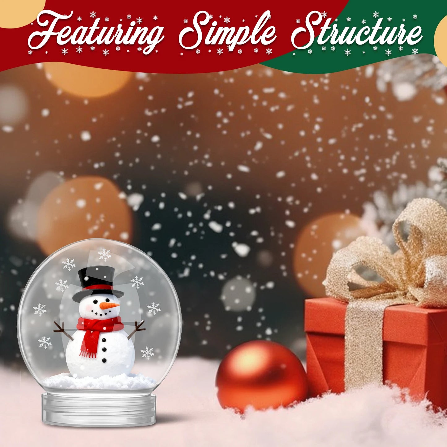 10pcs Snow Accessories High Transparent DIY Water Globe Craft Making Kit Christmas Party Decoration Clear Shape Globe Diy Peaceful Pleasures Health and Wellness