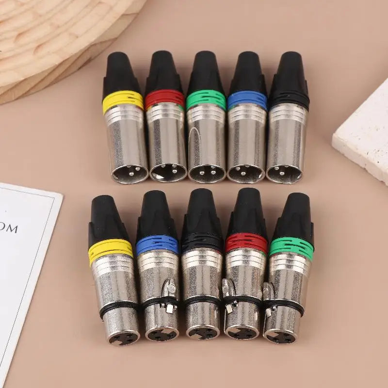 1Pc MIC Adapter XLR Cable Terminal Audio Wire Connector Pin XLR Plug Jack Male / Female Microphone Connector Peaceful Pleasures Health and Wellness