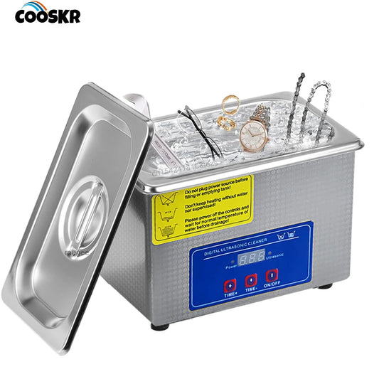Ultrasonic Cleaner 40KHZ High Frequency Vibration Ultrasonic Washing Bath for Jewelry Watches Denture Glasses Ultrasonic Cleaner Peaceful Pleasures Health and Wellness