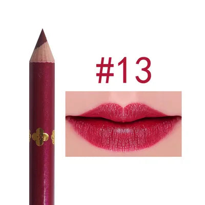 12-Color Waterproof Lip Liner Set | Long-Lasting Foggy Finish