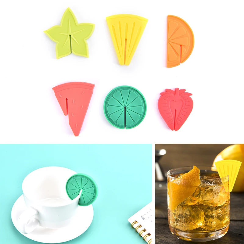 Silicone Wine Glass Markers & Drink Charms – 6 Pack