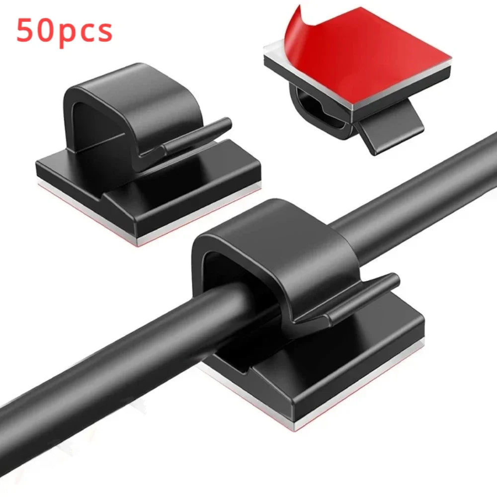 WINDER Cable Clearance Attache Guiding Line Wire Arrangement Clips Cord Holder Protector Electrician Pushing Tape Home 10/50PCS Peaceful Pleasures Health and Wellness 50PCS-Black