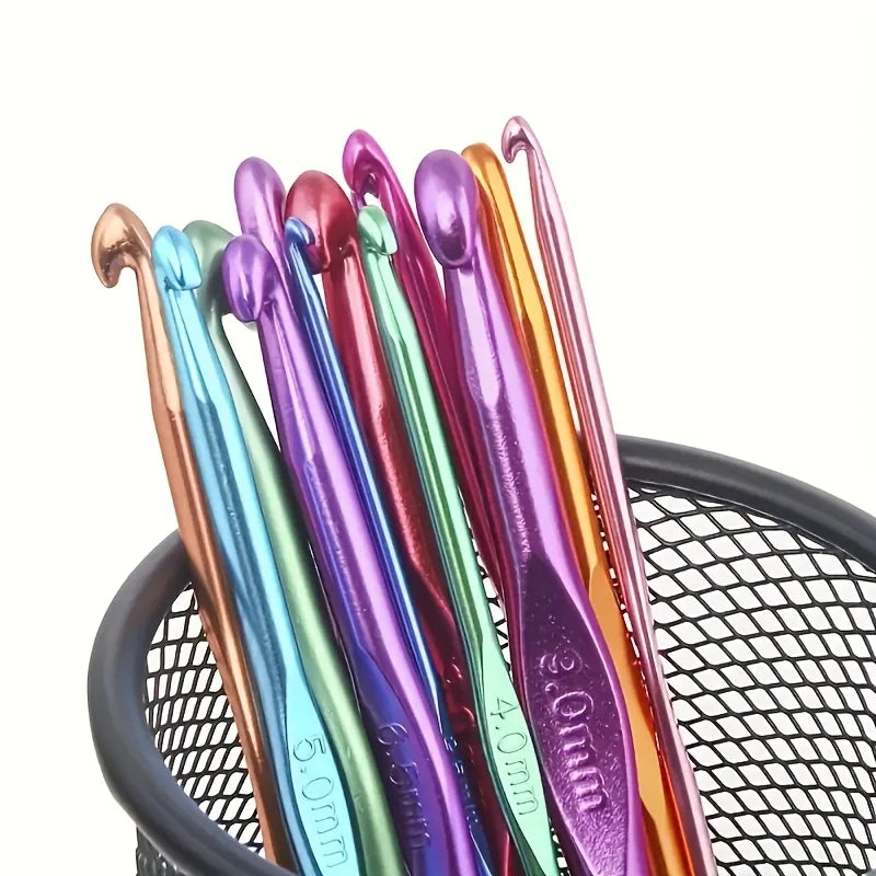 Aluminum Knitting Needles Metal Crochet Mixed Hook Weave Sweater DIY