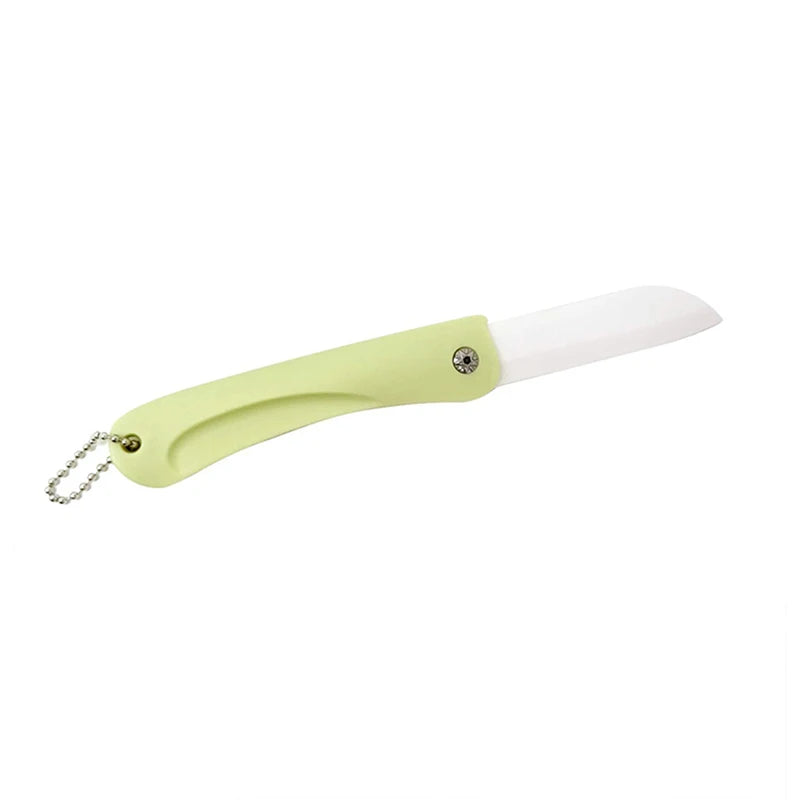 Fruit Knife Portable Folding Ceramic Household Products Mini Convenient Durable And Practical Kitchen Peeling Knife Peaceful Pleasures Health and Wellness green