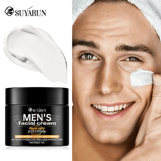 SUYARUN Royal Jelly Cream for Men Anti-Aging Anti-Wrinkle Hydrating Moisturizing Oil for skin day. and night Peaceful Pleasures Health and Wellness
