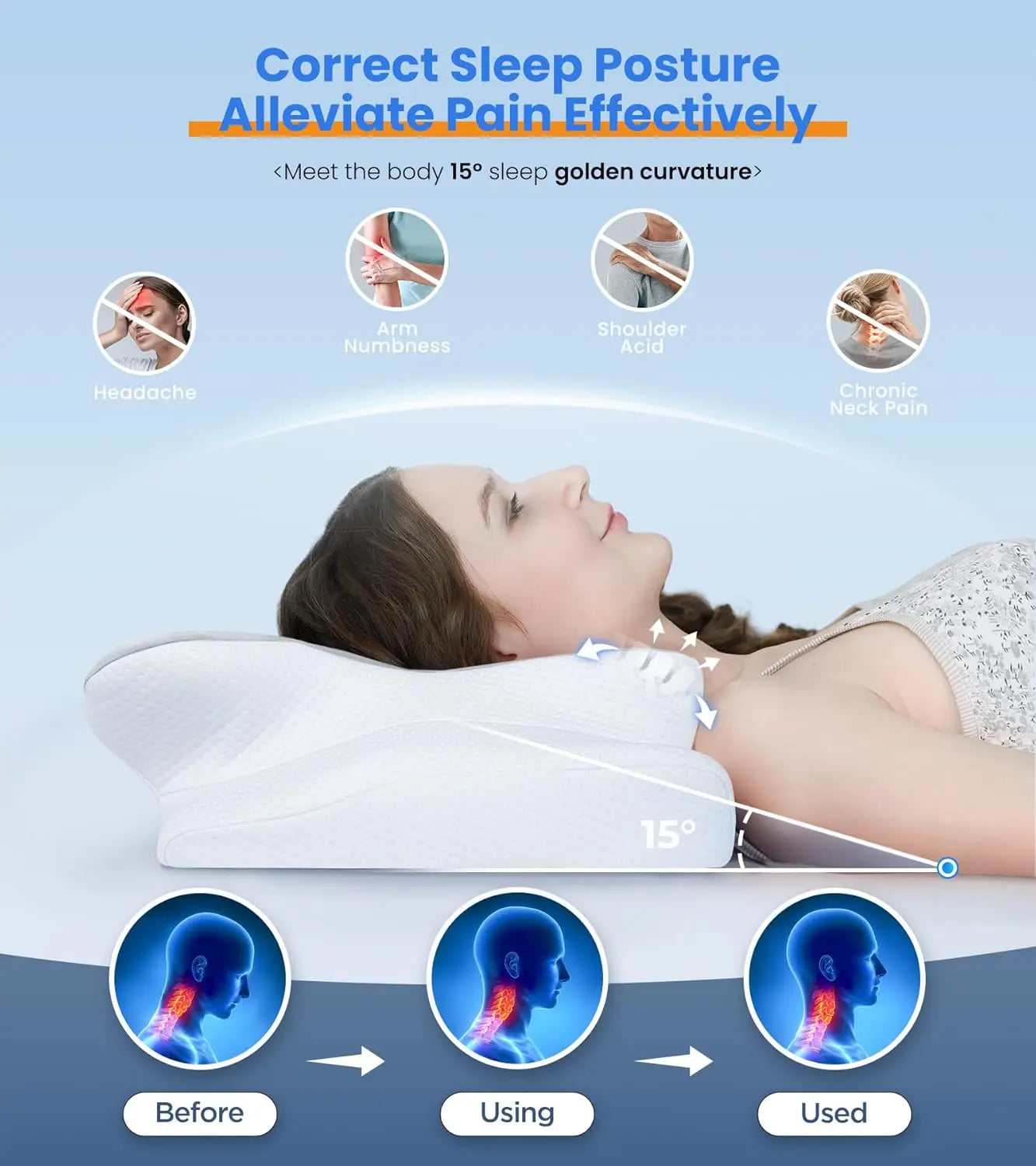 Ultra Pain Relief Cooling Pillow for Neck Support Adjustable Cervical Pillow Cozy Sleeping Ergonomic Contour Memory Foam Pillows Peaceful Pleasures Health and Wellness