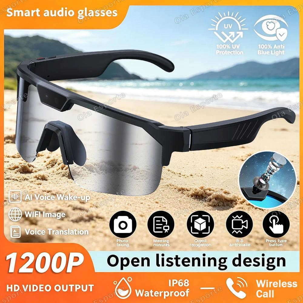 AI Smart Glasses | 4K Camera, Bluetooth & Translation