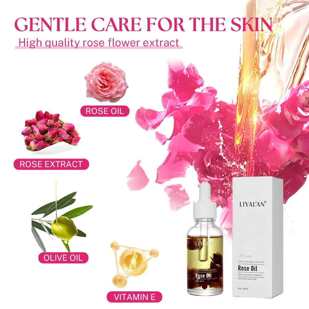Rose Petal Essential Oil – Face, Body & Hair Peaceful Pleasures Health and Wellness