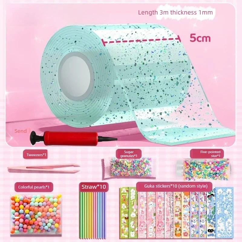 Glitter Nano Tape Bubble Kit – DIY Squishy Fidget Set for Kids