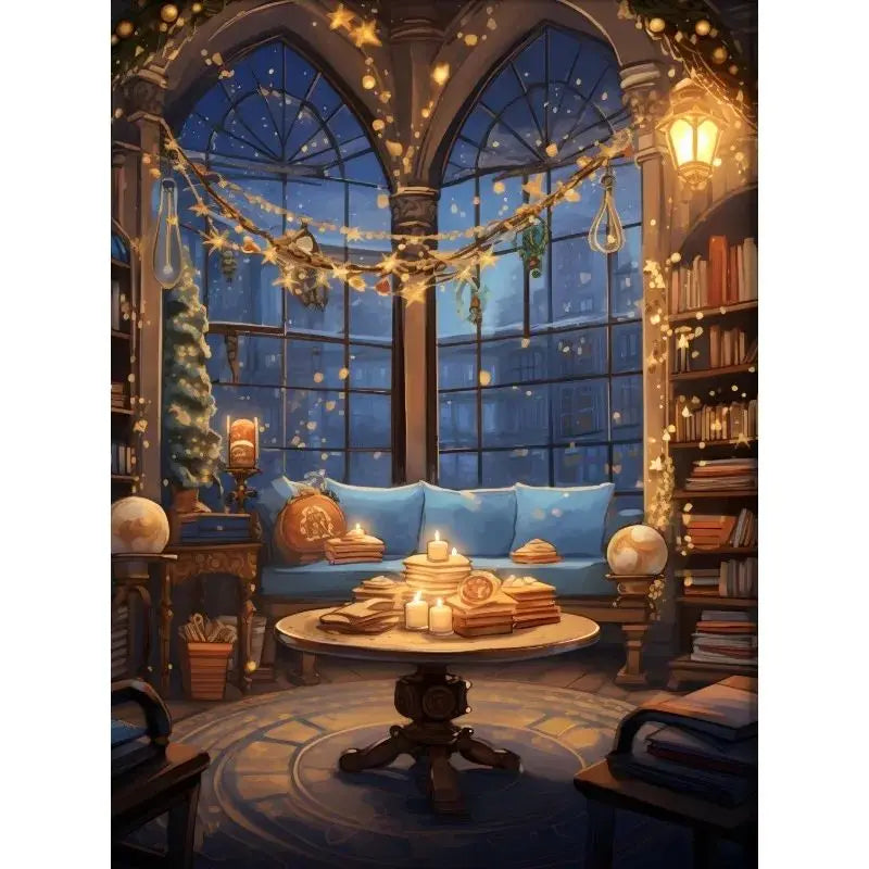 Magical Wizard Castle Canvas Wall Art | Fantasy Witchcraft Poster Canvas Wall Art Peaceful Pleasures Health and Wellness