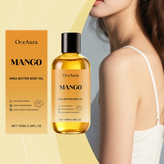 OceAura Mango Shea Butter Body Oil | Deep Hydration 100ml Body Oil Peaceful Pleasures Health and Wellness