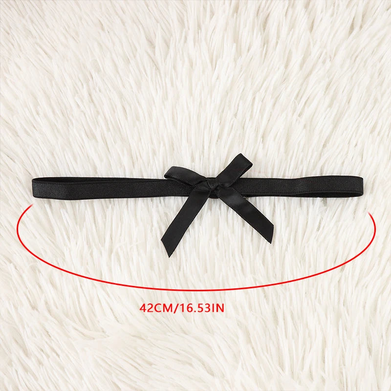 Women White Strappy Leg Garter Belt Elastic Dance Cosplay Rave Bow