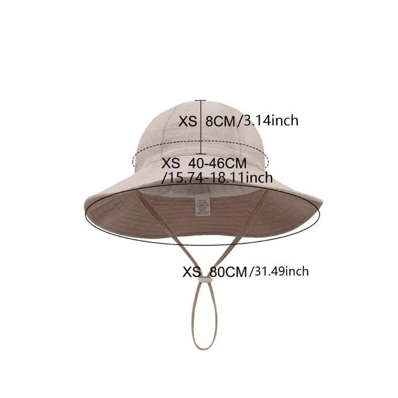Baby Cotton Bucket Sun Hat UPF50+ | Infant Boys & Girls 6-12M