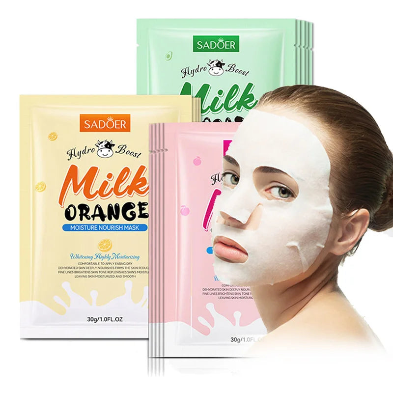 SADOER Vitamin C Avocado Face Sheet Masks – Moisturizing & Brightening