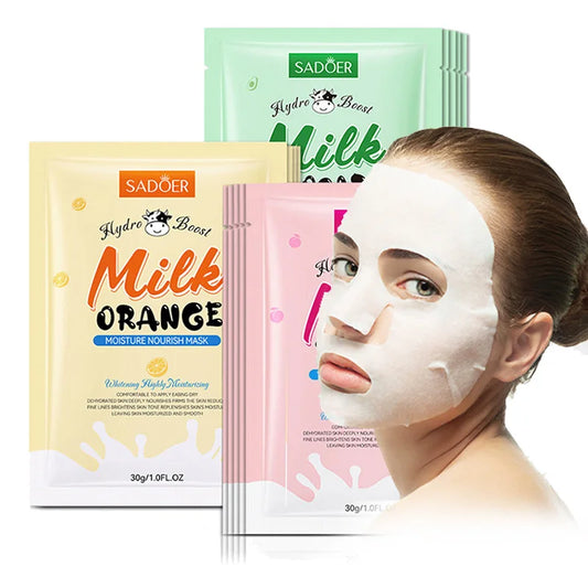 SADOER Vitamin C Avocado Sheet Masks – Hydrate & Brighten Face Sheet Mask Oasis Select