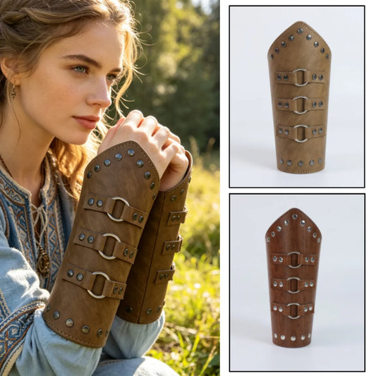 Medieval Men Cosplay Arm Warmers Lace-up Vintage Pirate Knight Peaceful Pleasures Health and Wellness