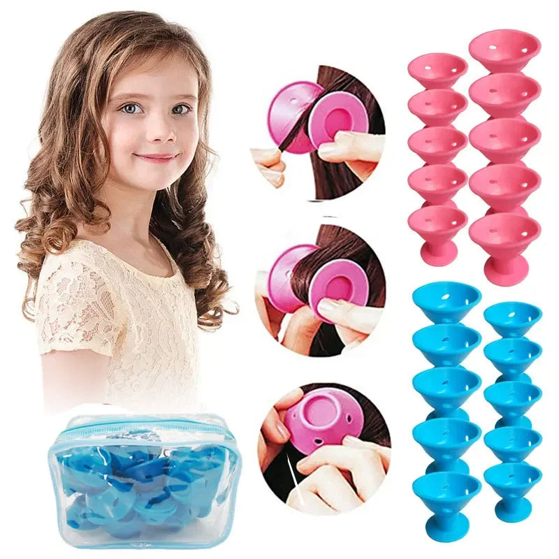 20/set Soft Rubber Hair Care Rollers Silicone Hair Curler No Heat No Clip Hair Curling Styling DIY Tool for Curler Peaceful Pleasures Health and Wellness