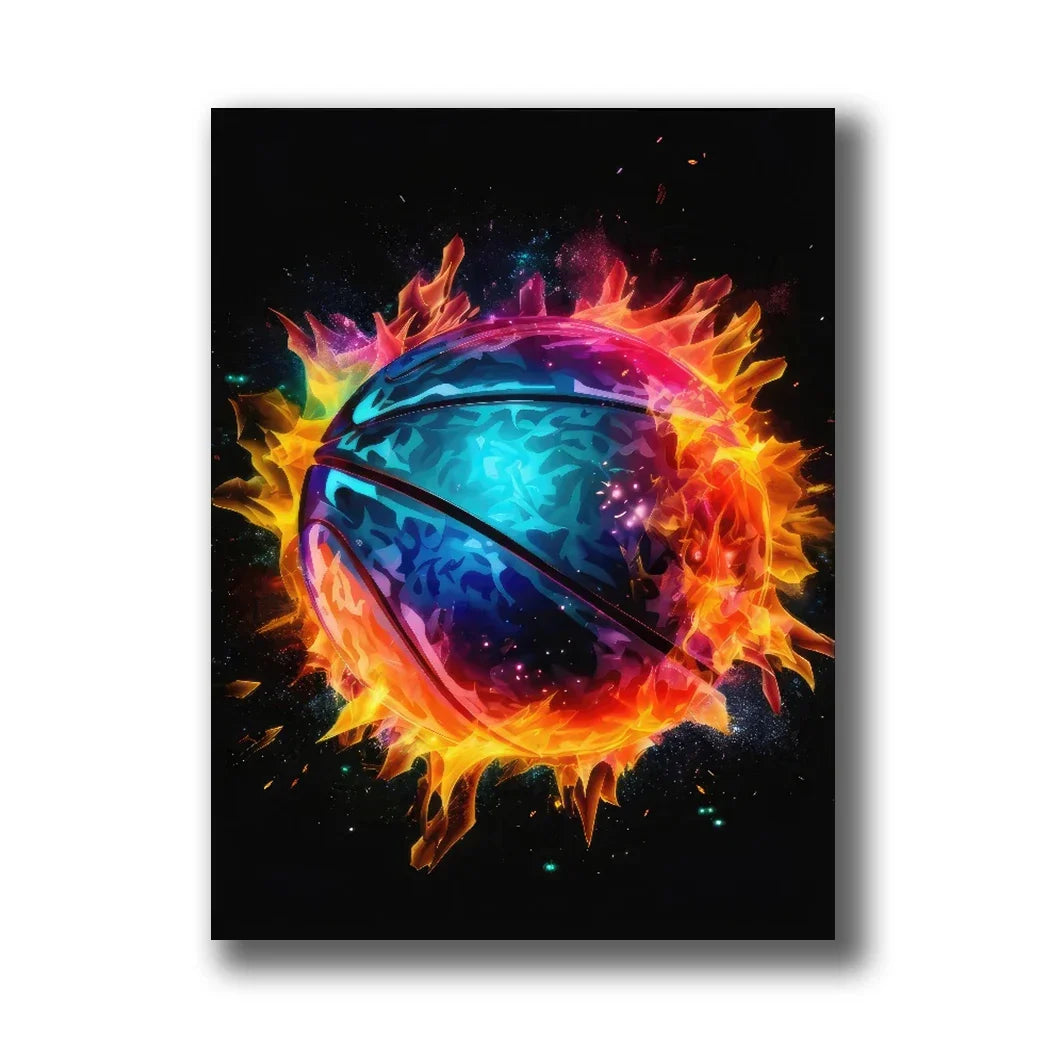 Neon Gaming Canvas Wall Art | Gamepad & Character Poster