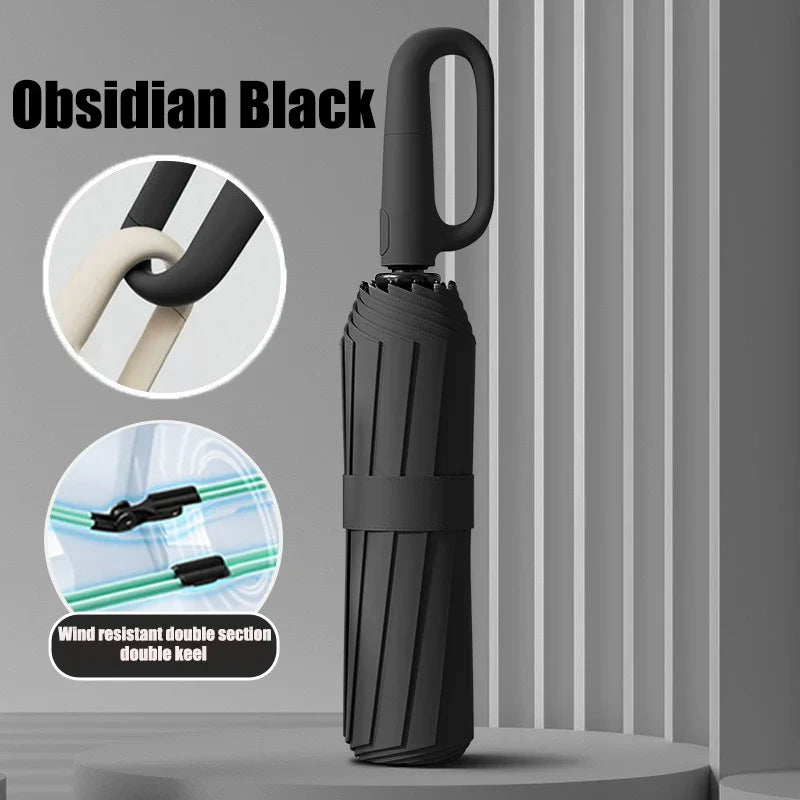 Oversized Windproof UV-Resistant Folding Umbrella | Auto Open