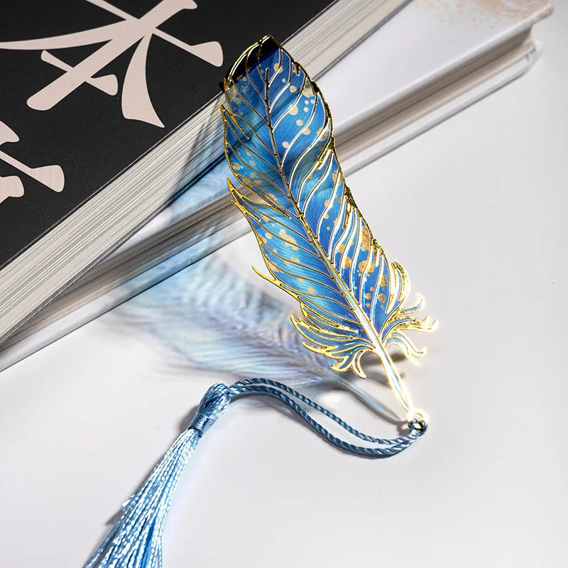 1pc Retro feather bookmarks metal bookmarks book lovers creative gifts reading accessories and stationery decorations Peaceful Pleasures Health and Wellness