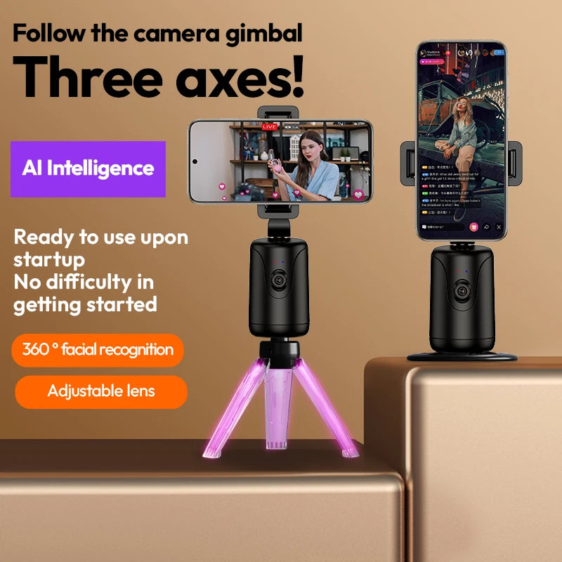 YT20 Auto Tracking Phone Gimbal – 360° Foldable Selfie Mount Peaceful Pleasures Health and Wellness