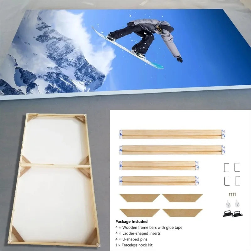 DIY Wood Canvas Stretcher Frame | Custom Sizes for Art & Posters Canvas Stretcher Frame Peaceful Pleasures Health and Wellness