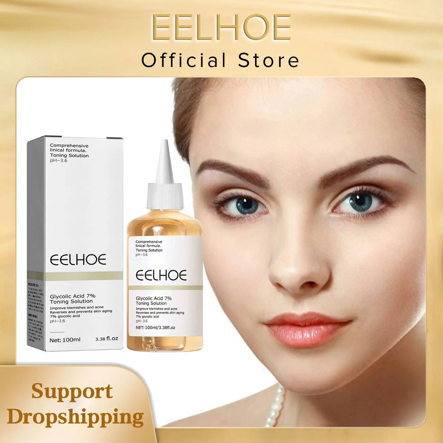 EELHOE 7% Glycolic Acid Toner | Exfoliant for Glowing Skin