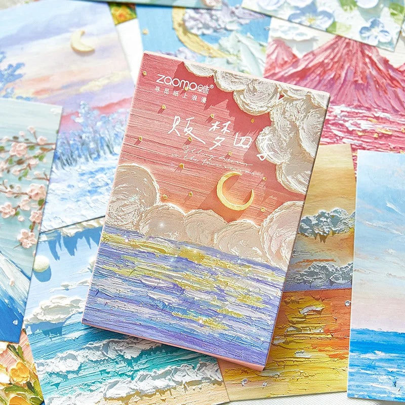 Dream Season Art Postcards Handpainted Oil Painting Greeting Cards