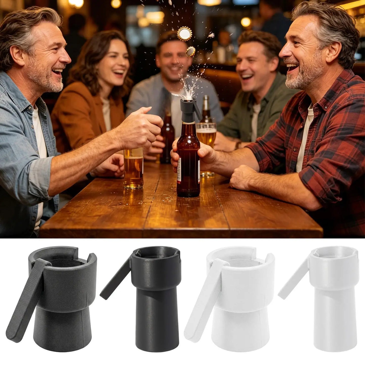 3D Printed Ergonomic Bottle Opener | One-Button Lid Launcher