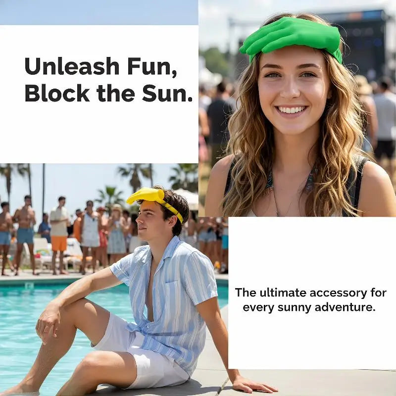 3D Palm Sun Hat – Funny Hand Shape Novelty Visor | Unisex