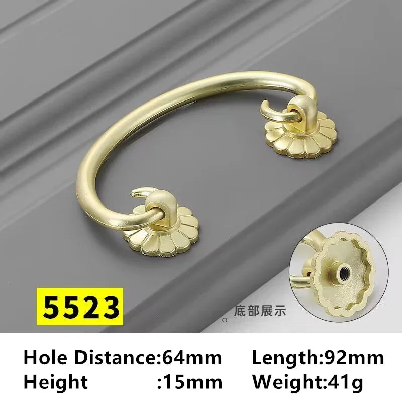 Golden Ring Cabinet Knob – Single Hole Zinc Alloy Drawer Handle